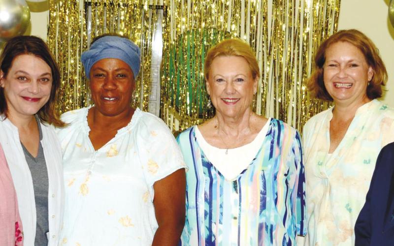 Pictured, from left, are library manager LaChelle Jordon, ARLS Executive Director Stacy Brown, Trustees Patricia Hurt, Gail Farmer, Lynn Hobbs and Stanley Lines. Missing: ARLS Board Chair Mike Mize and Trustee Georgette Craig. IAN TOCHER/Staff