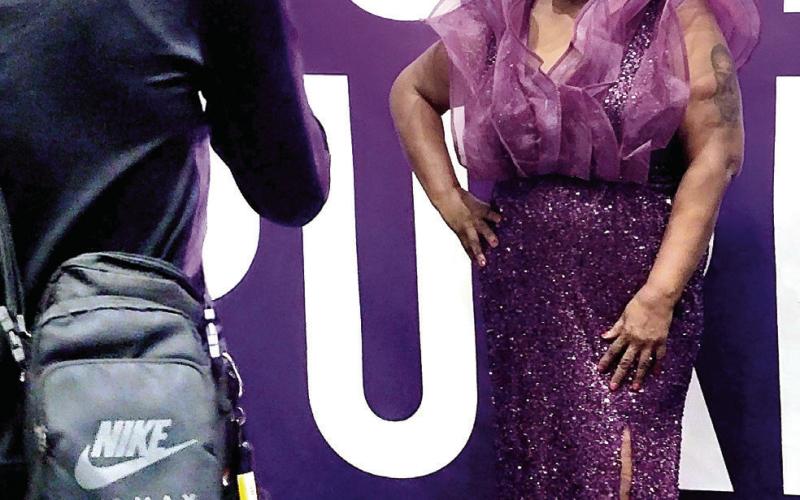 Excited movie fans were eager to have their photo taken at the Greensboro premiere of the latest “The Color Purple” movie. CONTRIBUTED