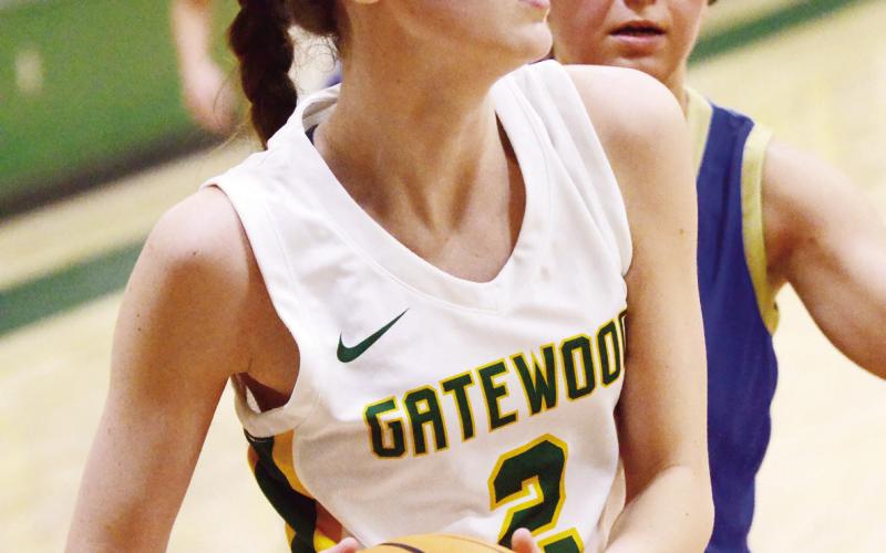 Junior Sarah Mansfield played well against Piedmont, but she and her Gatewood teammates just couldn’t match the scoring prowess of the visiting Lady Cougars. IAN TOCHER/ Staff