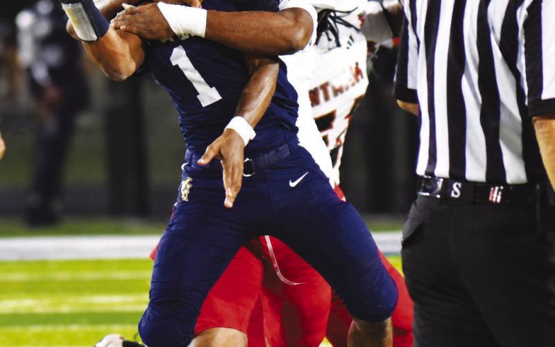 Putnam’s hard-nosed, physical style of defense was on full display last Friday night in Jefferson County against the Warriors. BRANDON PARK/Staff