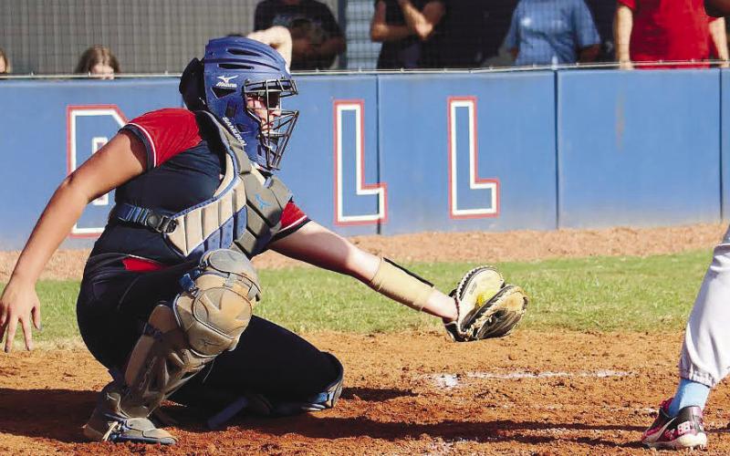 Giana Hamlin was solid behind the plate.