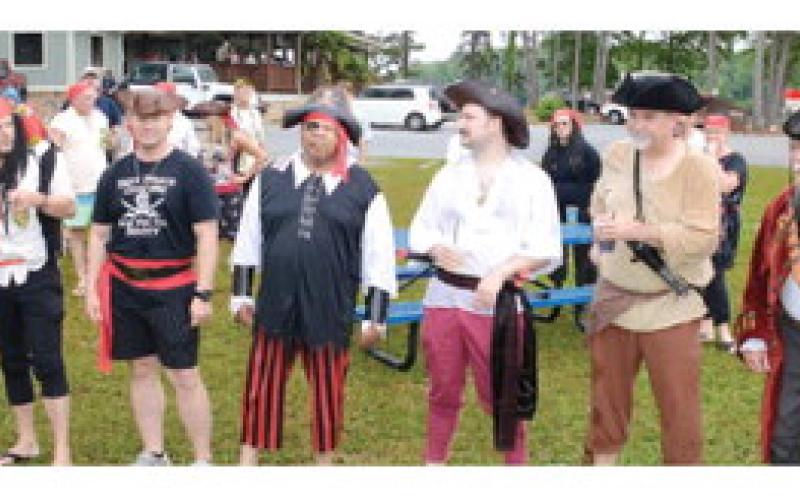 The Best Pirate contest featured the most entrants, with the swashbuckler being threatened by a hook taking the top prize, based on audience applause.