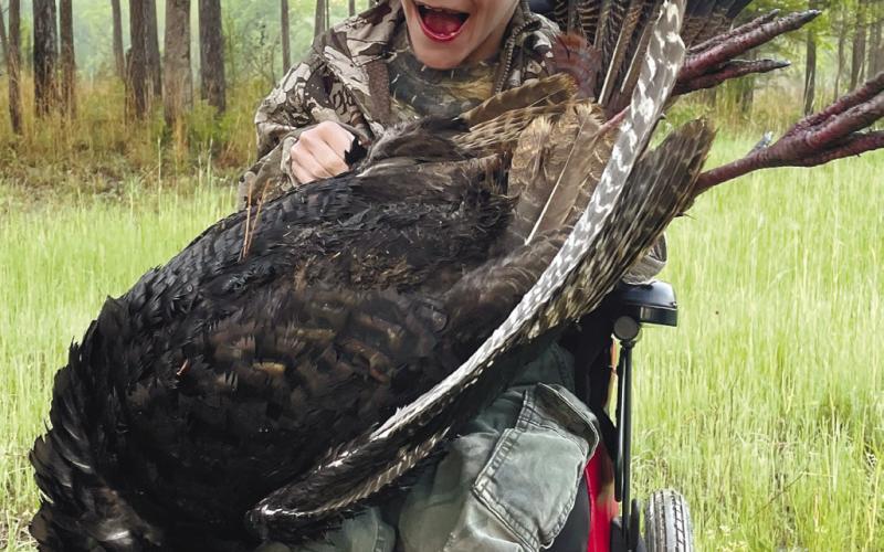 James Meeks with his turkey. JAMES PRESSLEY/Contributed