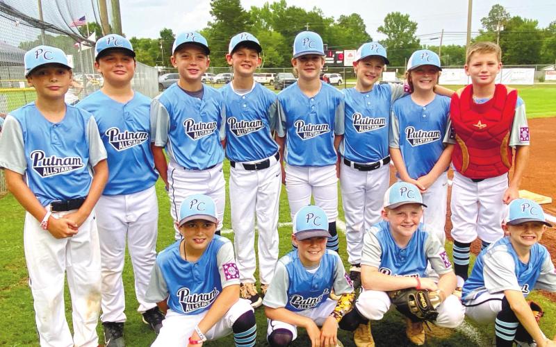 Dixie Youth 10U All-Stars: Front, l-r: Eli Ezzard, Channing White, Bryce Larimore, Hayden Harper; Rear, l-r: Baylor Mitchell, Ethan Tillery, Collis Thrift, Robbie Miller, Bennett Haley, Ryan Miller, Asher Hoselton, Finn Huskins. CONTRIBUTED