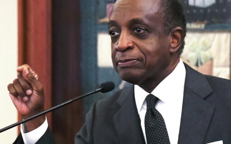 Past U.S. Senate candidate and former Dekalb County CEO Michael Thurmond was the featured speaker at the inaugural AACEC event. IAN TOCHER/Staff