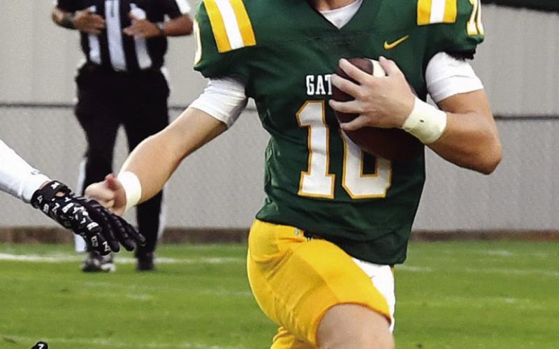 Gatewood head coach Jeff Ratliff said sophomore Blake Brannen is already showing more patience and poise in his decision making as the team’s new quarterback. IAN TOCHER/Staff