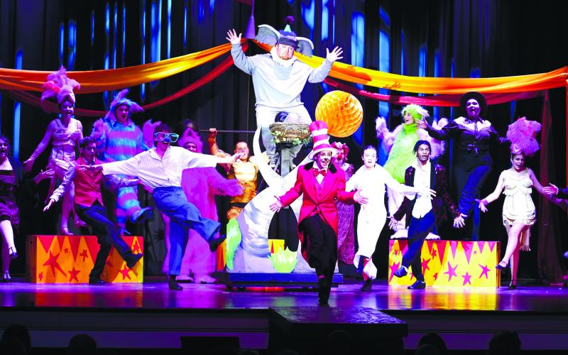 The Seussical cast performs in the Circus McGurkus after Horton the Elephant becomes a star performer. CONTRIBUTED