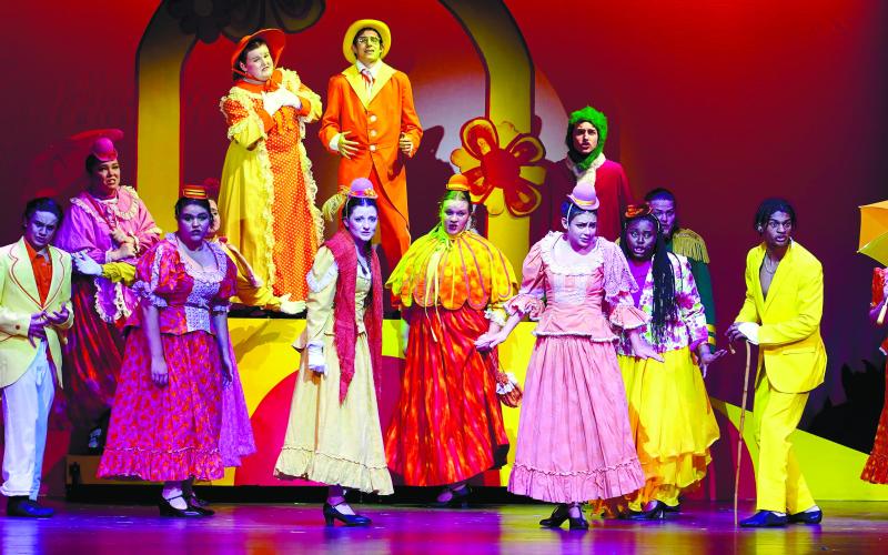 The Ensemble of Seussical sings “Here on Who,” in which the tiny “Whos” are introduced. CONTRIBUTED