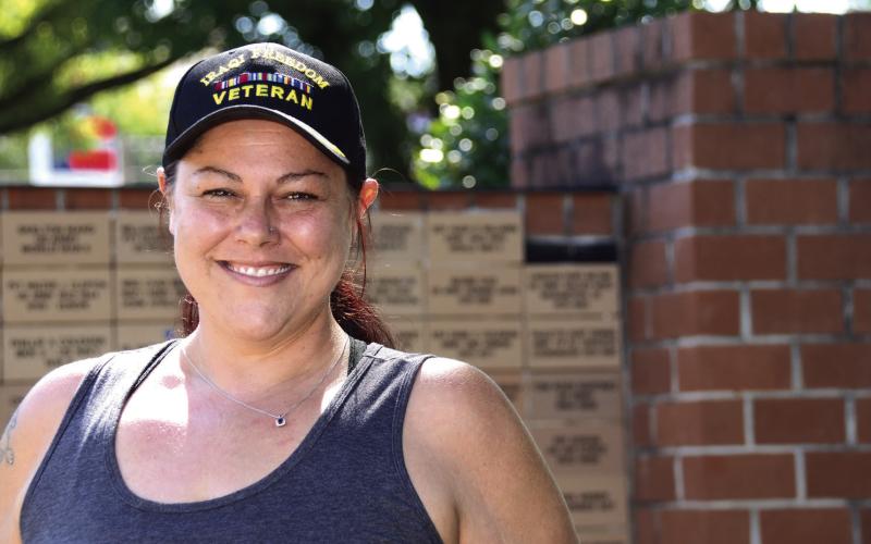 Nikki Barker serves as the local VFW Veterans of Foreign Wars Commander, manager of the VFW Thrift Store, and president of the Putnam County Veterans Wall of Honor. (IAN TOCHER/Staff)