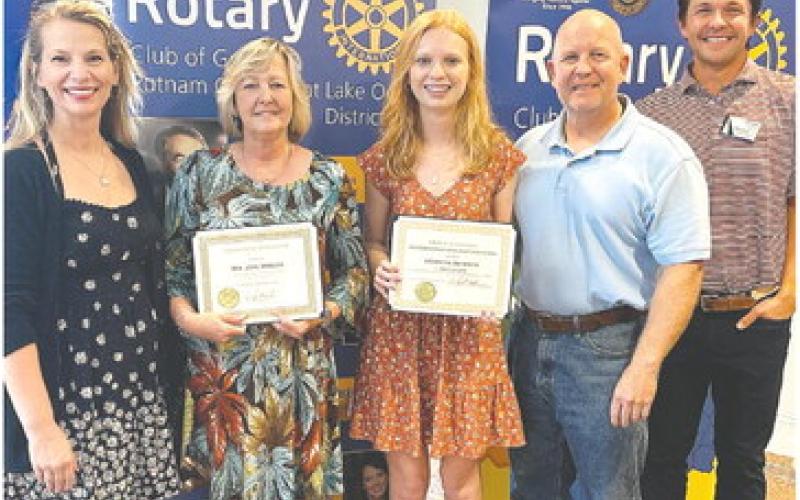 Danielle Williams, Jane Morgan, Marisa Williams, Chris Williams, and Rotarian Dr. Tyler Franks pose together. CONTRIBUTED
