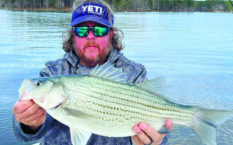 James with a big hybrid from Lake Oconee this past weekend. CONTRIBUTED