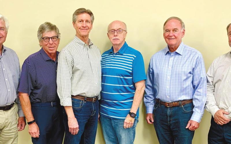 Men of Lake Oconee Board of Trustees include, from left, Bob Massey, Howard Goldstein, Reid Conklin, Shannon Osborne, Rob Mitchell and David Nicholson. CONTRIBUTED