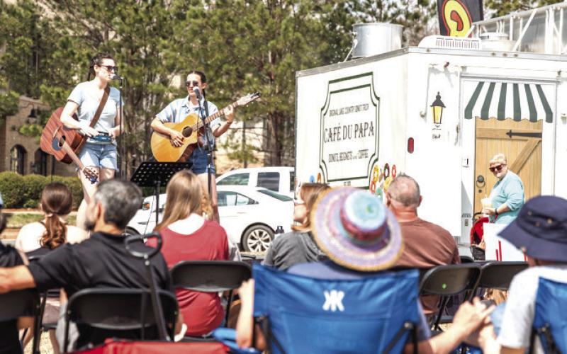 A live music stage with a DJ playing tunes between sets kept the crowd entertained last spring at The Big Event’s first appearance at Lake Oconee Church in Greensboro, where it returns on March 21 this year. CONTRIBUTED