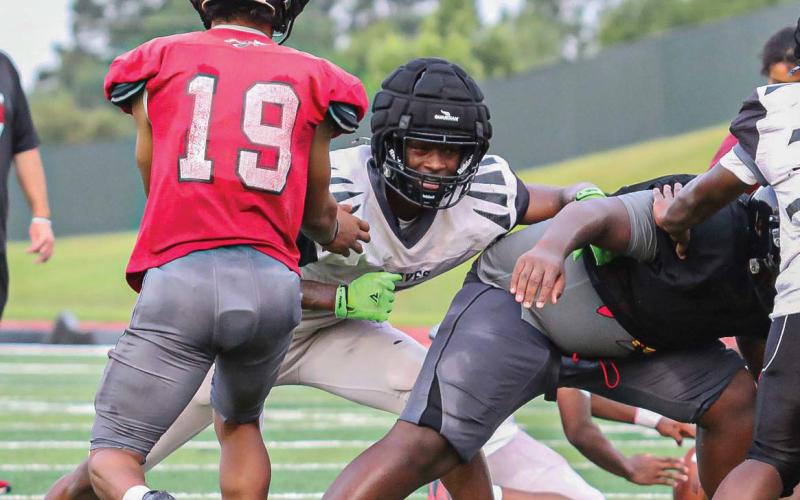 Baldwin senior defensive back Bryan Goddard will be a key piece of the Braves’ secondary this season, bringing experience and leadership to the defense. TREY NORRIS/Staff