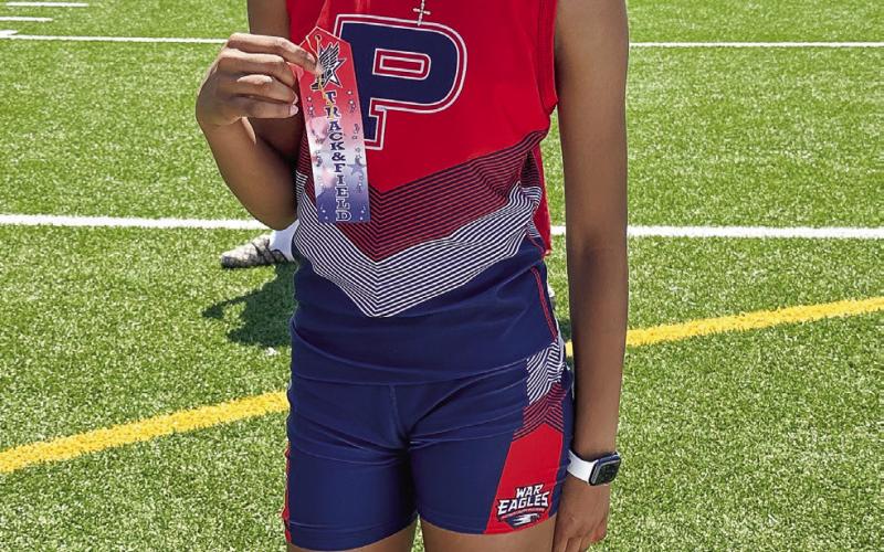 Putnam County's Alexis Evans will represent the Lady War Eagles in the triple jump event and the 4x100meter relay, along with three other teammates, at the state meet. CONTRIBUTED