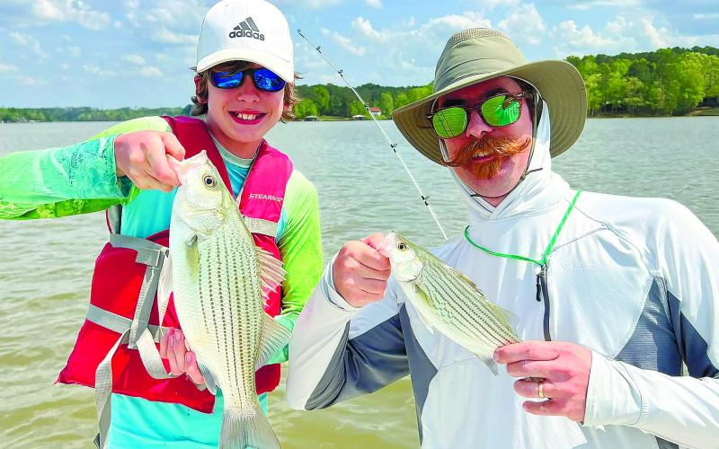Andy Gaston and son Phillip on my boat last week on Sinclair. JAMES PRESSLEY/Contributed