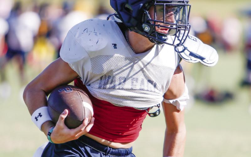 Putnam County will rotate quarterbacks this Friday, likely between seniors Ethan Whatley (pictured) and Branan Griffin. LANCE McCURLEY/Staff