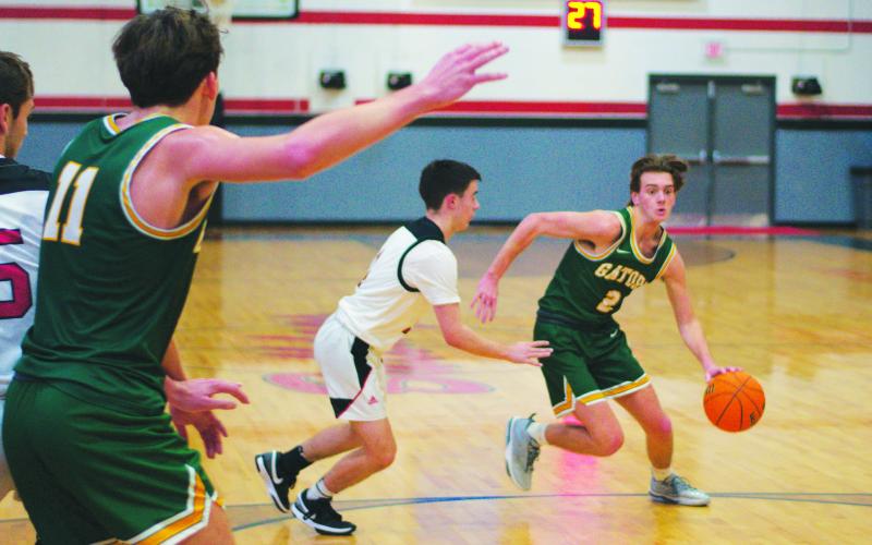 Gatewood’s Jake Rich (11) and JT Gregory (2) will join fellow seniors Ames Johnson and Kaden Keiser in being honored on Seniors Night this Friday night at home in Eatonton versus Trinity Christian. IAN TOCHER/Staff