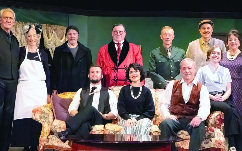 Anenaca Simpson (second from right) made her directorial debut with “And Then There Were None,” as well as played a major role in the play. LEIGH LOFGREN/Staff