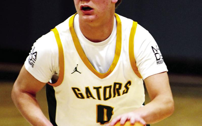 Bennett Haley, an eighthgrade student at Gatewood, has shined for the Gators this season, leading the team in scoring for nearly every game played so far. IAN TOCHER/Staff
