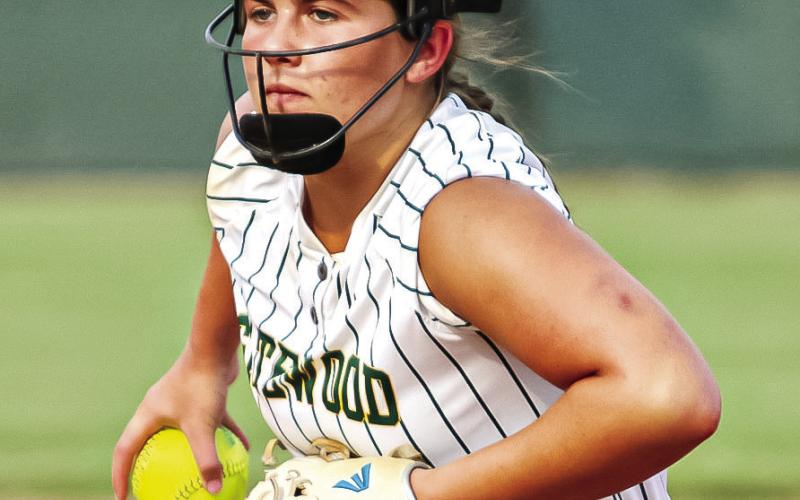 Gracie Lowery gets set to deliver a pitch in the circle for Gatewood. TREY NORRIS/Staff