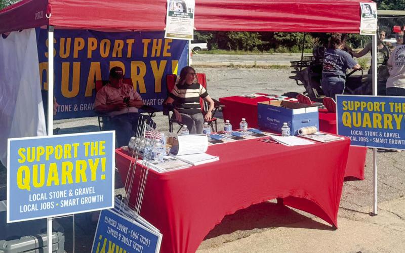 Representatives of Putnam County Stone encouraged support for its quarry proposal at Saturday’s Dairy Festival. Putnam County Stone’s Facebook page