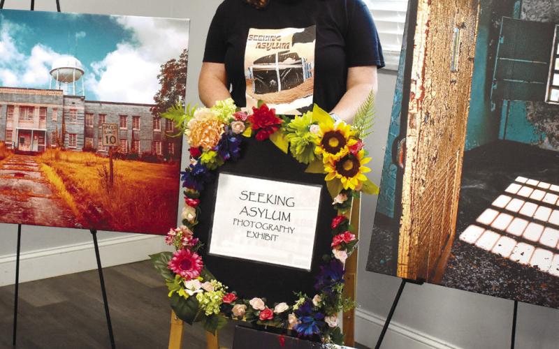 Photographer Jessica Whitehead hosted a mini display of her exhibit in the screening room. BAILEY MCCULLY/Staff