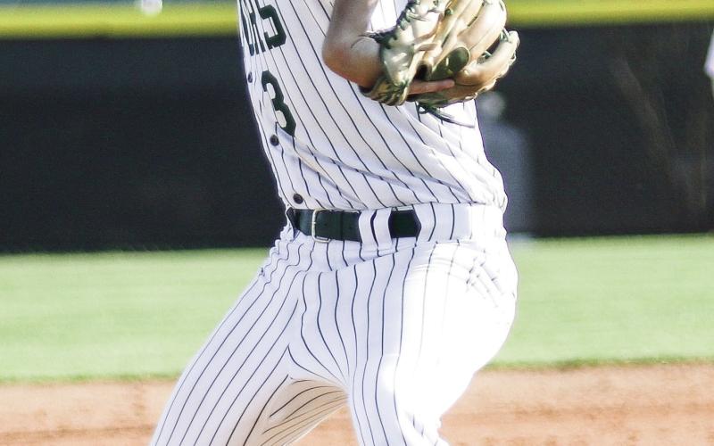 Gatewood’s Walker Roberts struck out 13 in game two against the Crusaders on May 23. TREY NORRIS/Staff