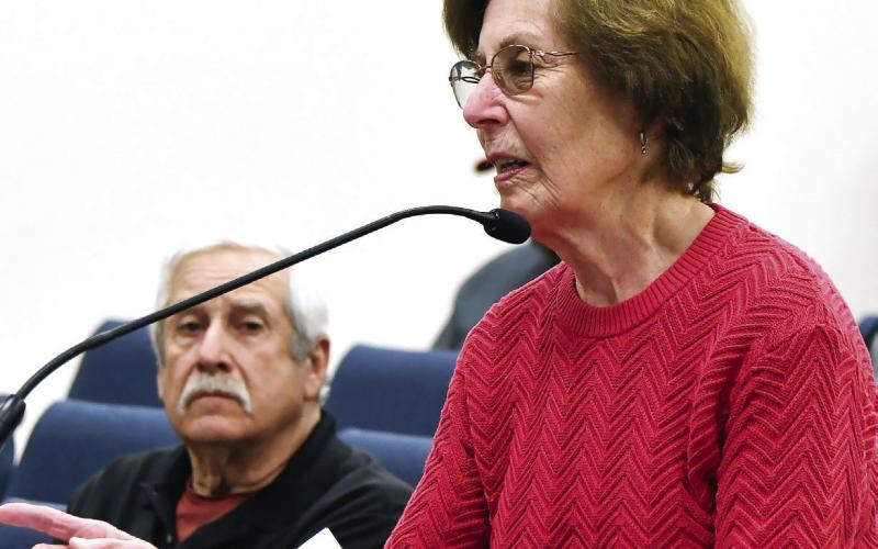 Eatonton resident Janet Kelhoffer addressed the Eatonton City Council on Monday night with local concerns about a proposed granite quarry farther south in the county. IAN TOCHER/Staff