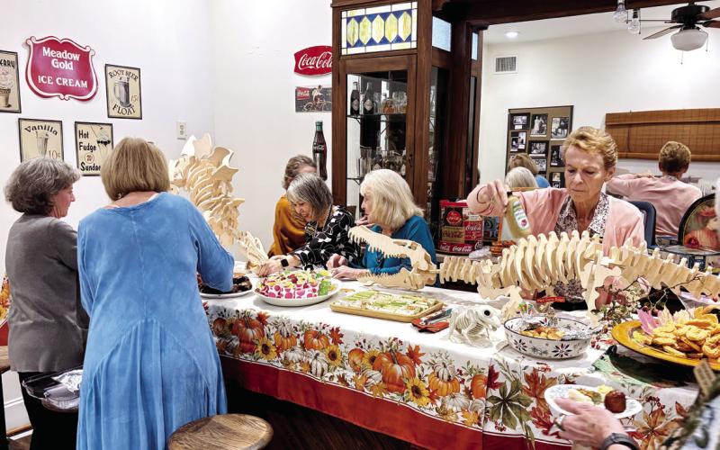 A fossil-inspired feast awaited OSHM guests following the lecture by Eatonton native Ashley Quinn. CONTRIBUTED