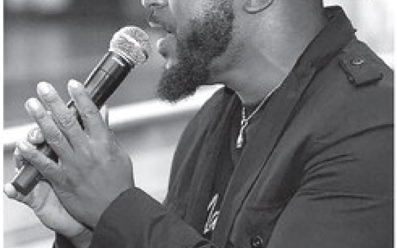 Jarvis Wingfield sings on stage. CONTRIBUTED