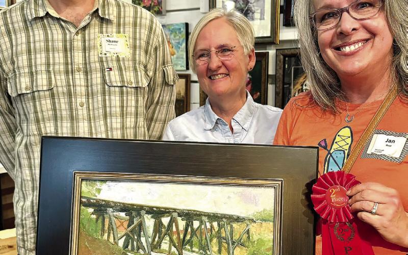 Second place went to Jan Best for “Trestles,” an oil painting. CONTRIBUTED