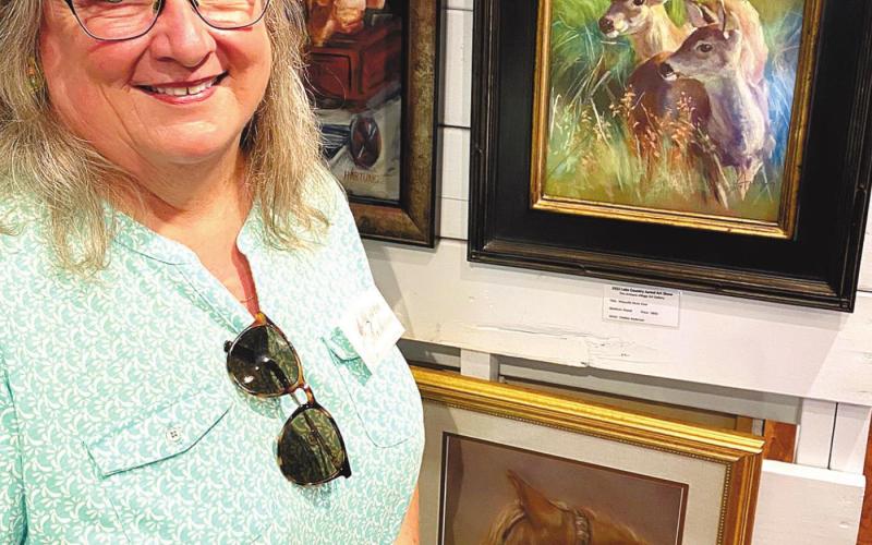 Debbie Anderson was awarded third place for her artwork, “Nisqually Mule Deer.” CONTRIBUTED
