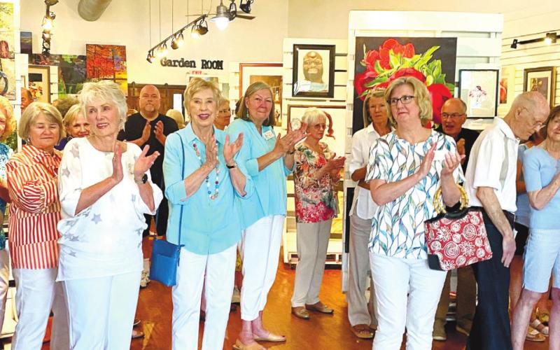 The audience at the gallery applauds during the awards presentation for the sixth annual Lake Country Juried Art Show. CONTRIBUTED