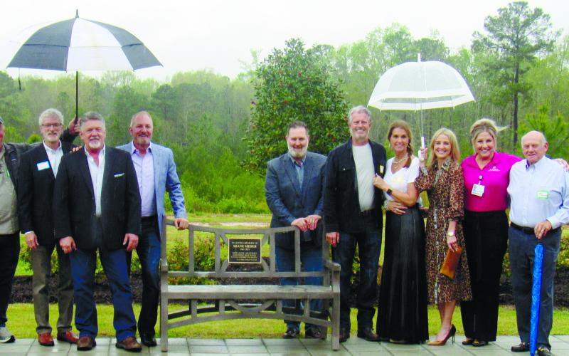 The Shane Meder Memorial Garden dedication included Meder’s former co-workers at Black Sheep Interiors, members of his family and hospital staff.
