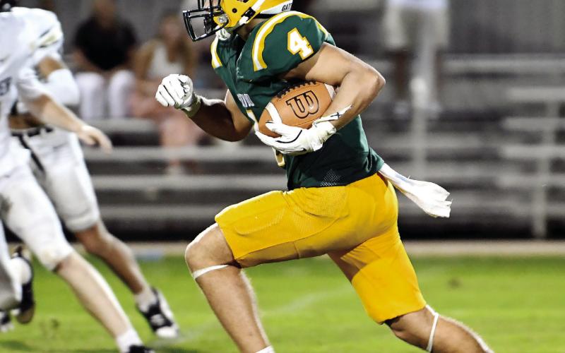 Gatewood junior Landon Moreno is showing early-season promise for the Gators with strong plays on both sides of the ball. IAN TOCHER/Staff