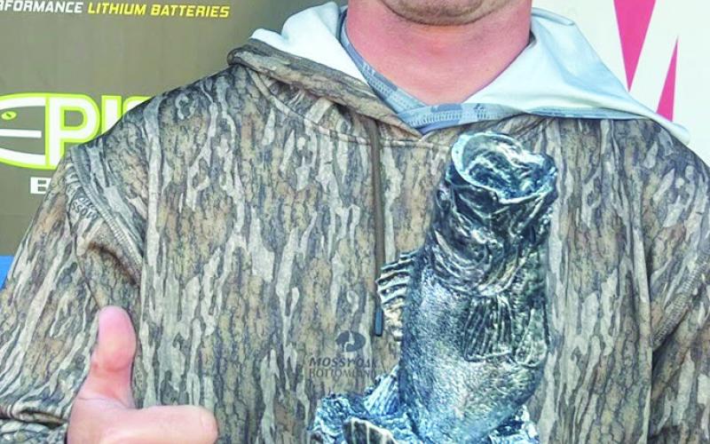 Emery Burnett after his March 28 win in the MLF Phoenix Bass Fishing League tournament, presented by T-H Marine (BFL) tournament on Lake Sinclair. CONTRIBUTED