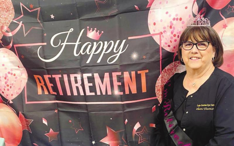 Pam Wells has retired after 15 years at Lake Oconee Eye Care Vision Source. CONTRIBUTED