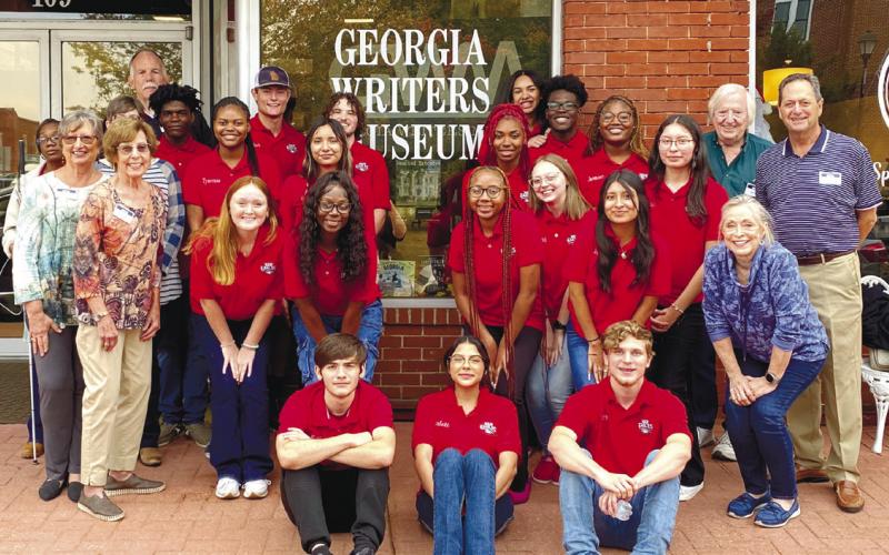 Accompanied by Georgia Writers Museum board members, the new 2023-2024 GWM Junior Board includes (in no particular order): Jocelyn Acosta Oliveros, Jasmine Burke, Jonquail Coats, Ti Davis, Seth Harris, Andrew Hildreth, Camiyah Jones, Kyreah Martin, Vianney Martinez, Dakotah Mincey, Scarlett Monje, Emma Jo Parham, Marielle Peguero Polanco, Celia Romero, Bryant Ruff, Cillian Stanley, Sean Strickland, Tywreana Wingfield, and Mark Winslette. CONTRIBUTED