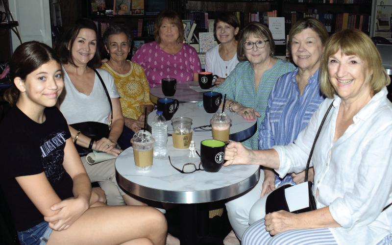 Last week’s “coffee klatch”at Sylvia’s included (l-r): Adia Hendren, Laura Gardner, Susan Chase, Libby Gregory, Joanne Raatz, Patricia Gregory Wilson, Pam Jordan, and Lynn Romine. Not present were Vicki Bohe-Thackwell, Sandy Gregory, Cheryle McMichael, Holly Parker, Cindy Willis, and Virginia Wright. IAN TOCHER/Staff