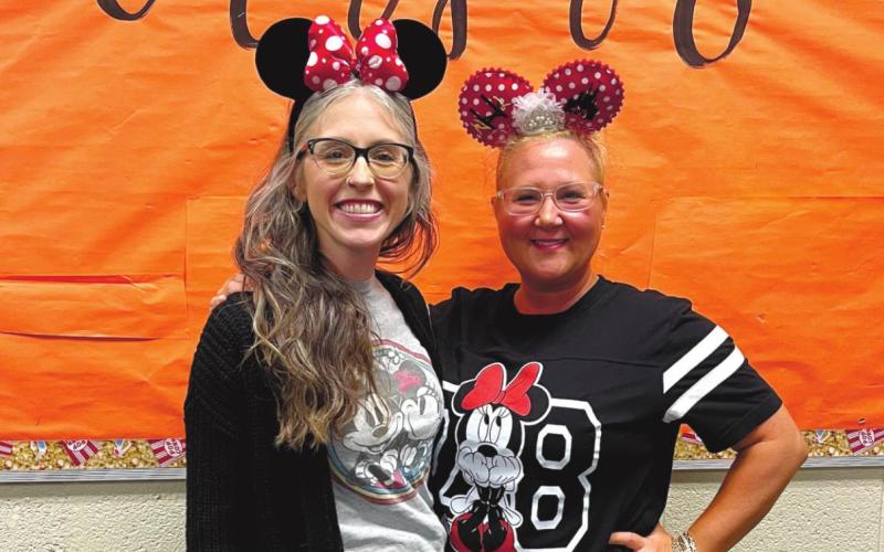 Teachers Leanne Stanley and Niki Hutsell show off their passion of Disney for “What’s your passion Wednesday?” ANNIE BOLLEN/Contributed