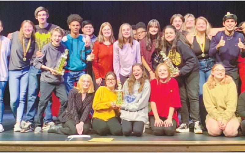 The cast and crew of the Putnam Players’ production of Matilda the Musial Jr. were named Region Runner-Up at the Region 4-AA One-Act Competition on Sat., Oct. 22 in Sandersville. CONTRIBUTED