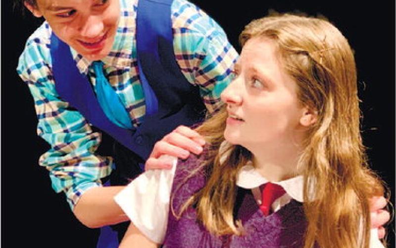 Matilda (played by Lorie Myers) is threatened by her cruel father, Mr. Wormwood (played by Ethan Poole). CONTRIBUTED