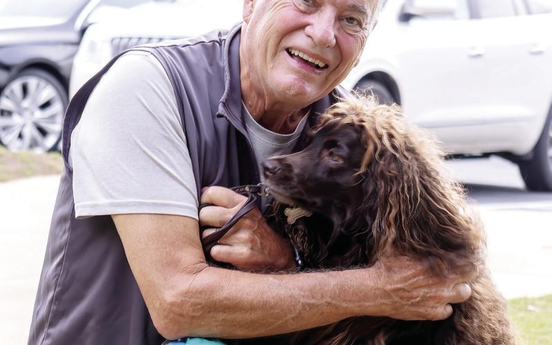 Maggie Mae with Jim Reilly. LEIGH LOFGREN/Staff