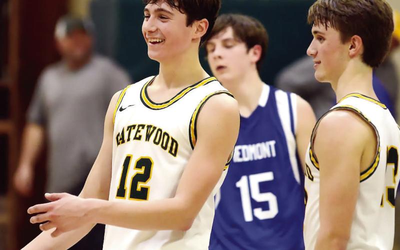 Sophomore Matt Allen (12) scored 51 points in a win over Piedmont Academy, setting a new program record for points scored in a single game. IAN TOCHER/Staff