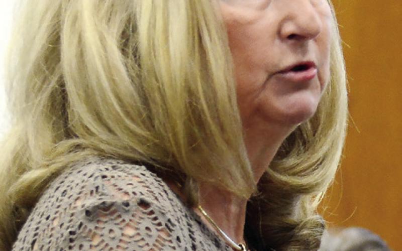 Putnam County resident Lesa Adams made an impassioned plea to the county commission for increased funding to Putnam General Hospital. (IAN TOCHER/Staff)