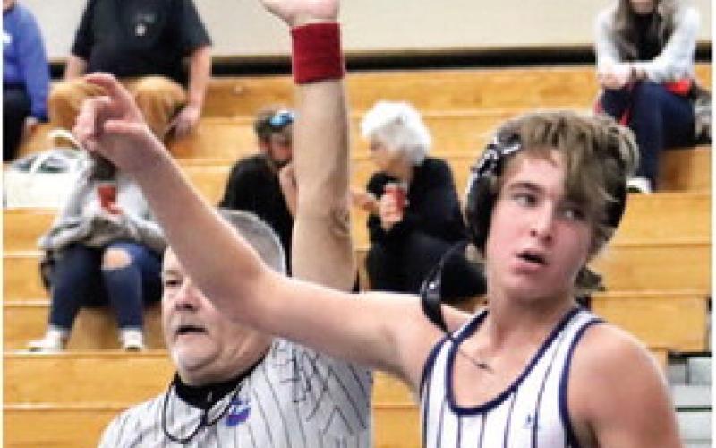 Carter Boyd gets a win against Washington County. ARELLA CASH/Staff
