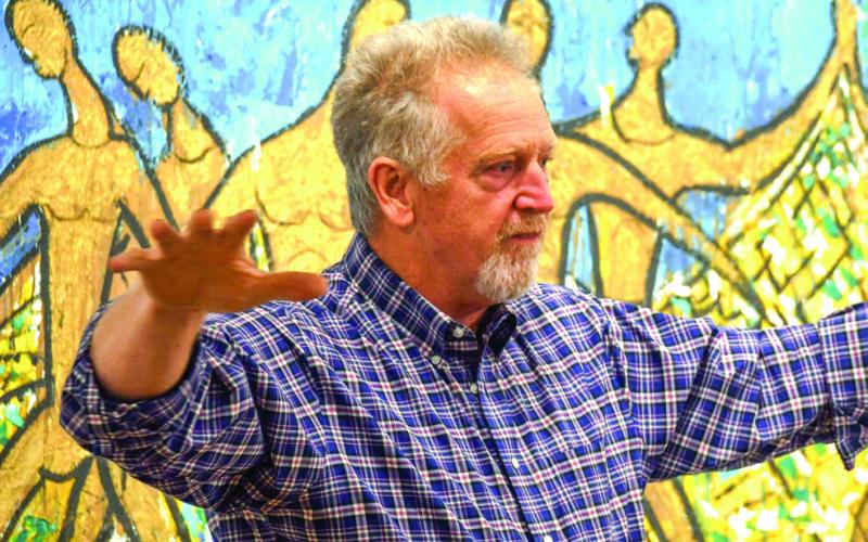John Cleveland gave an emotionally charged speech about Olsen’s influence on his art and his life. IAN TOCHER/Staff