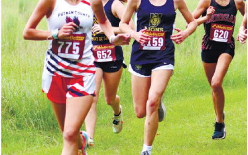 Alyssa Pennington finished first overall for Putnam County’s Lady Eagles varsity cross-country team. ARELLA CASH/Staff