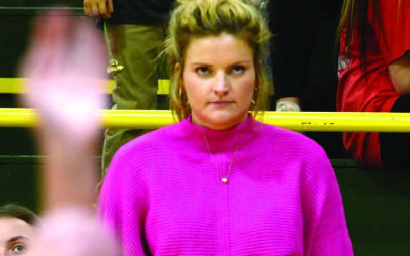 Head coach Jordan Camp keeps a watchful eye on her Lady Gators team. IAN TOCHER/Staff